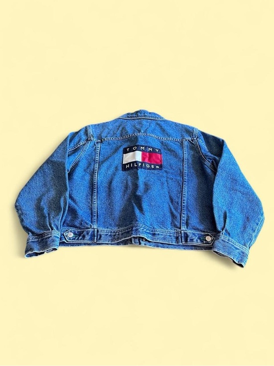 Tommy Hilfiger Jackets & Blazers - Vintage Tommy Hilfiger Embroidered Denim Jacket Women’s M Blue Y2K